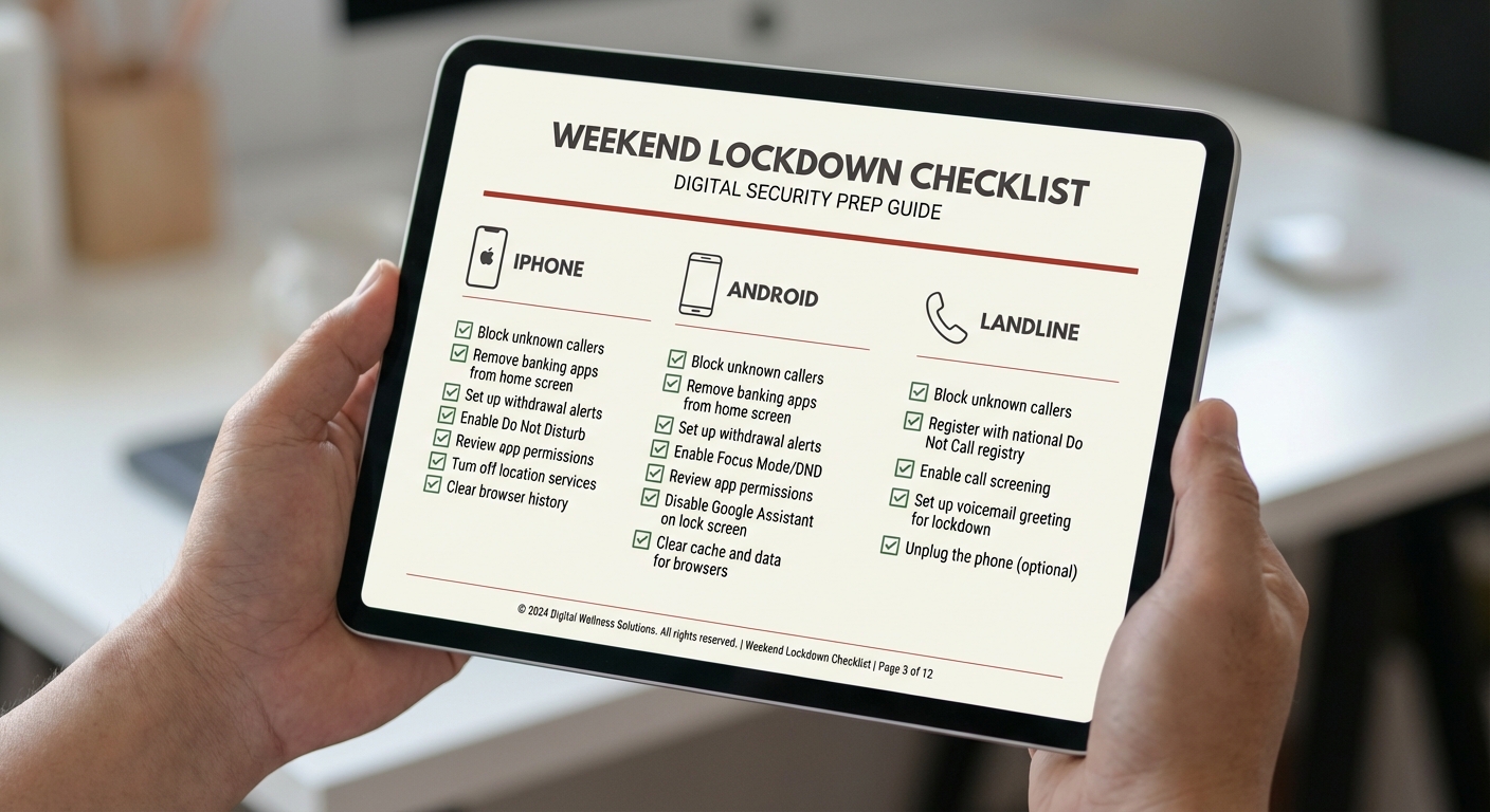 Weekend Lockdown Checklist preview