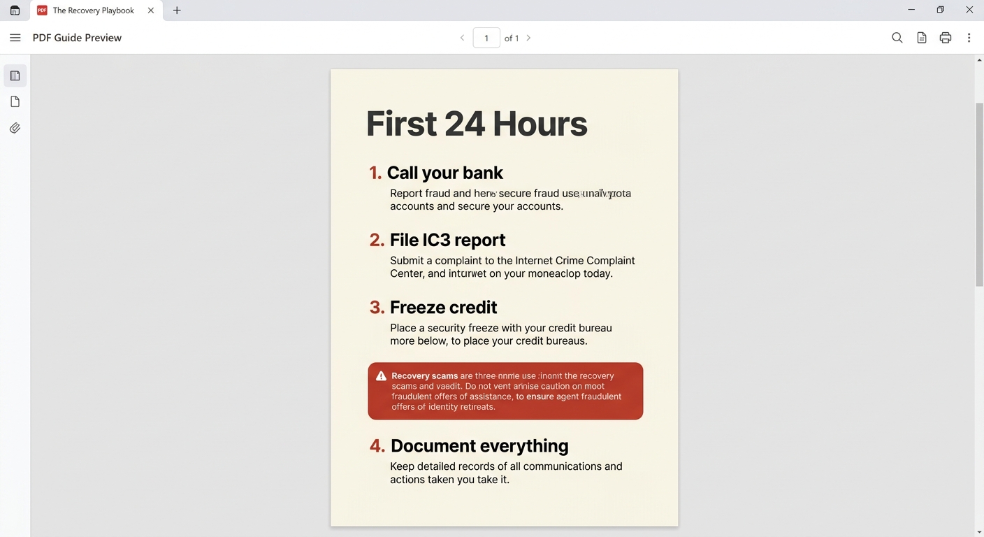 Recovery Playbook preview